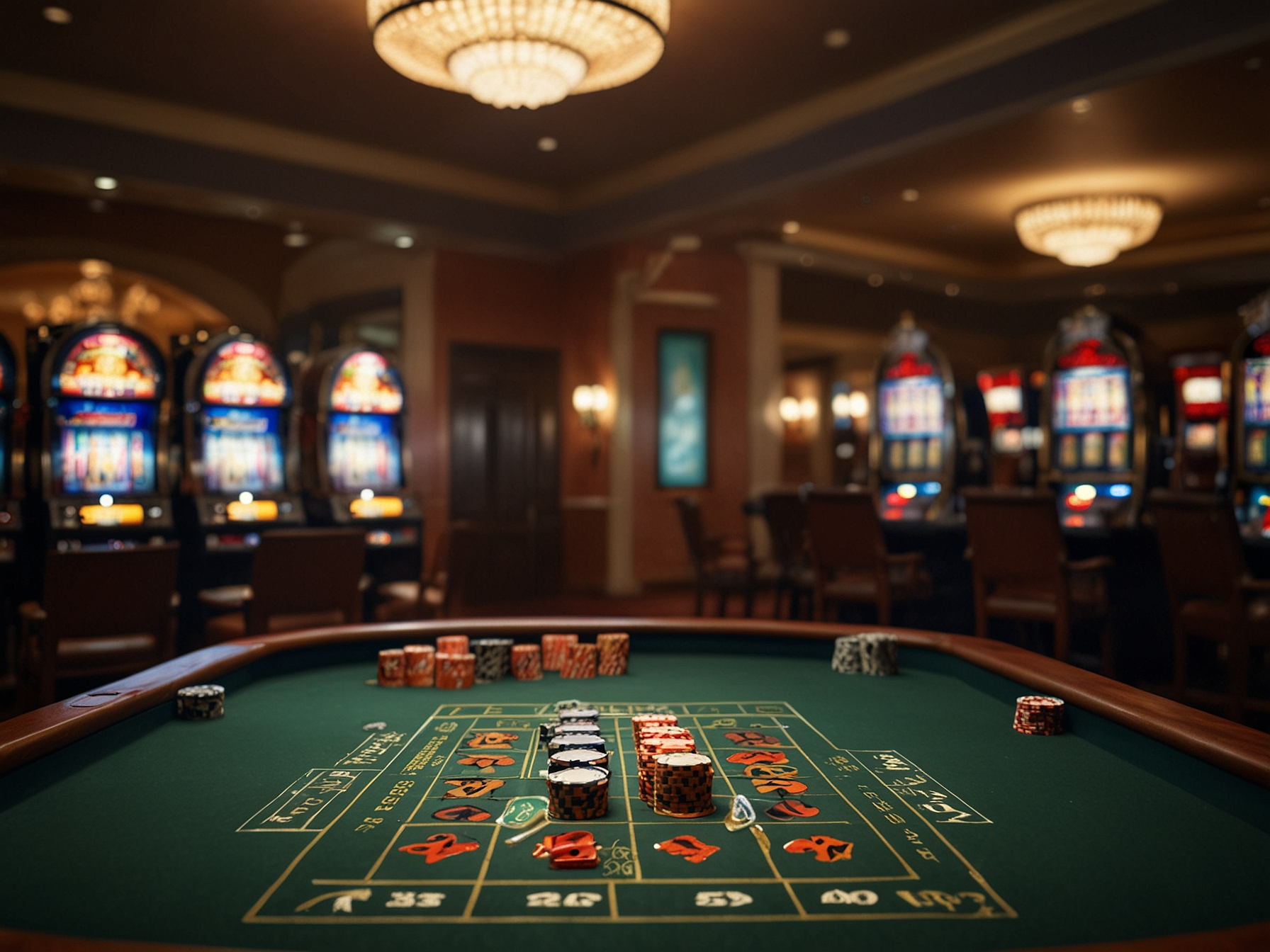 Display of various casino games